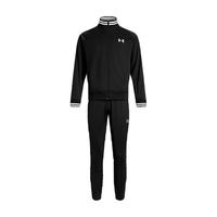 安德玛(UNDERARMOUR)秋冬Track男女情侣简约针织休闲运动套装1389369 黑色001 XS