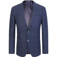 雅戈尔(YOUNGOR)套西上衣男630F款二粒单排扣标准版商务西服纯绵羊毛舒适易打理 深蓝 XL 180/100A