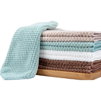 洁丽雅（Grace）柔软菠萝格方巾清洁巾吸水速干抹布巾8条装厨房清洁毛巾 【A类珊瑚绒】菠萝格- 8条