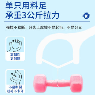 YADRAN牙得安牙线棒高拉力圆线扁线50支弓形剔牙线牙签清理食物残渣牙齿缝异物