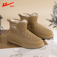 回力(Warrior)男鞋棉鞋男冬季加绒加厚雪地靴男款2025新款防水皮毛一体保暖鞋子
