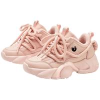 迷你巴拉（minibala）【5折】童鞋儿童跑步鞋冬季保暖男女中小童防滑运动 粉色 33 码适合脚长20.0-20.6cm