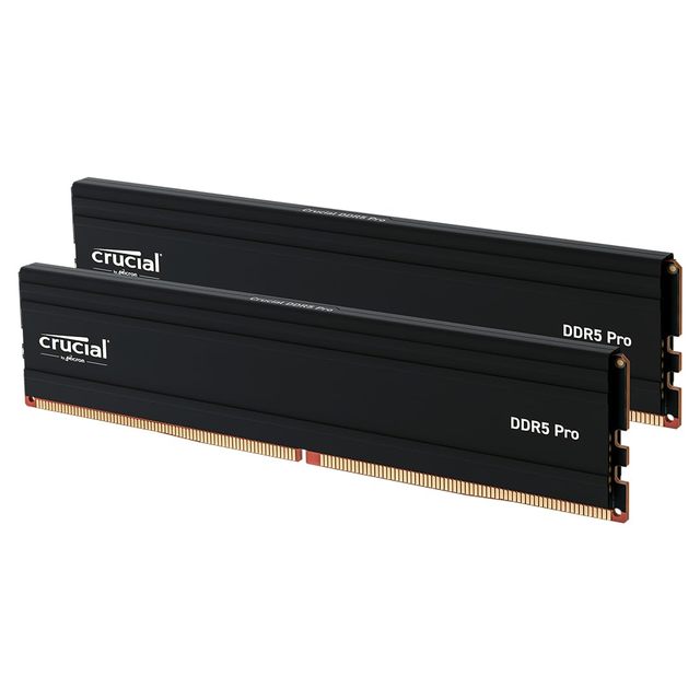 铂胜 BALLISTIX Crucial 英睿达 128GB套装DDR5 5600MHz台式机内存条 64GB×2 Pro系列电竞条 低延迟CL46 黑色散热马甲