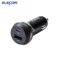 ELECOM 宜丽客 MPA-CCPD02 车载充电器 3.1A 双USB 黑色