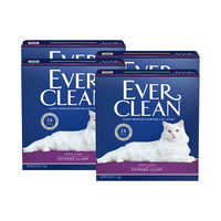 铂钻Ever Clean膨润土猫砂紫标10L*4盒 【囤货4盒装】紫标25磅*4盒