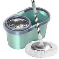 郦狼 双驱动旋转清洗拖把套装 绿色 不锈 2个