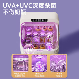 亿可熊（iicobear）消毒柜婴儿奶瓶消毒器带烘干一体紫外线消毒机宝宝家用无汞灯珠 【304不锈钢层架】 20L 消毒烘干保管