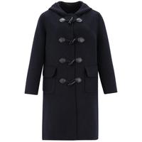 MB MindBridge百家好冬学院风羊毛大衣2025年女中长款连帽外套