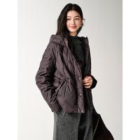玖姿安娜蔻 JUZUI玖姿休闲设计感帽领短款鸭绒羽绒服女2025冬季JTFD03305