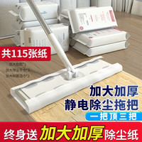 inWEJIA inWE·JIA静电除尘纸拖把家用一拖净新款免手洗懒人 加大干巾3包+加大湿巾2包+大拖把 入会终身送除尘纸