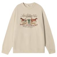 Levi's李维斯25年秋冬男士美式经典印花针织休闲加绒套头卫衣