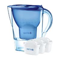 德国BRITA碧然德Marllea海洋蓝家用滤水壶3.5L1壶3芯三代滤芯