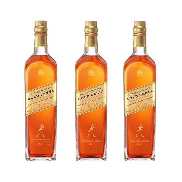 JOHNNIE WALKER 尊尼获加 金牌珍藏苏格兰威士忌 公升装1000ml*3