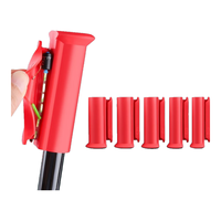 威拓森鱼竿前堵头绕线器竿堵收线器竿塞绕线板鱼线缠线器 轻奢款橘色前堵套装(5只装)
