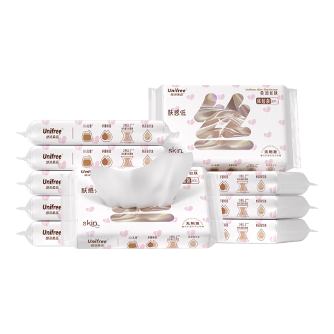 UNIFREE 乳霜保湿抽纸 3层 30抽*10包