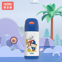 THERMOS 膳魔师 魔法师系列 FFI-403 Lion BO 儿童吸管保温杯 360ml 蓝色