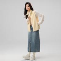 雪中飞 【珊瑚绒马甲】女式春秋时尚马甲触感细腻休闲系列居家保暖拉链款