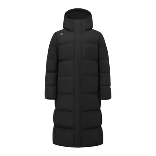 京东京造 25冬季运动御寒MAX长款羽绒服 三防保暖 黑色 2XL