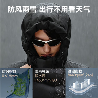 京东京造 25冬季运动御寒MAX长款羽绒服 三防保暖 黑色 2XL