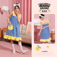 每时美家 浴巾女家用洗澡吸水速干不掉毛家居浴袍新款夏天甜美吊带浴裙2021