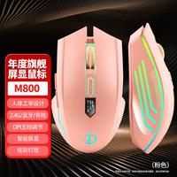通天剑圣 M800 屏幕数显 元气粉 无线三模鼠标