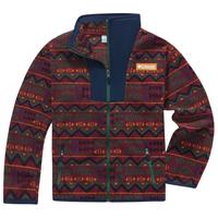 Columbia哥伦比亚户外25秋冬儿童运动旅行保暖抓绒外套AY4889 624 酒红色拼海军蓝（印花） 155 (L)