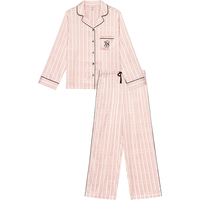 维多利亚的秘密(Victoria's Secret)田曦薇同款 宅度假水光绸家居服丝滑亲肤长袖长裤睡衣套装