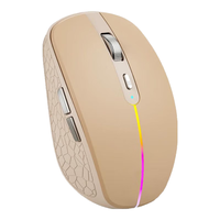 云墨无线蓝牙鼠标可充电式静轻音办公商务发光人体工学适用于笔记本台式电脑ipad手机华为惠普华硕戴尔 【可充电+无线蓝牙双模+发光+低音按键】奶茶色