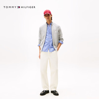 Tommy Hilfiger【休闲立领】秋冬男装棉羊绒混纺夹克开衫/商务纯棉针织外套