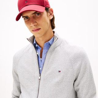 Tommy Hilfiger【休闲立领】秋冬男装棉羊绒混纺夹克开衫/商务纯棉针织外套