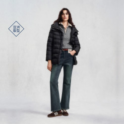 GANT 2025秋冬季新款女士鹅绒羽绒服收腰轻便温暖连帽羽绒上