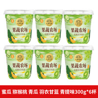 北海牧场酸奶牛奶果蔬农场大杯300g*6杯0蔗糖5种果蔬风味发酵乳 蜜瓜猕猴桃青瓜羽衣甘蓝青提300g*6杯