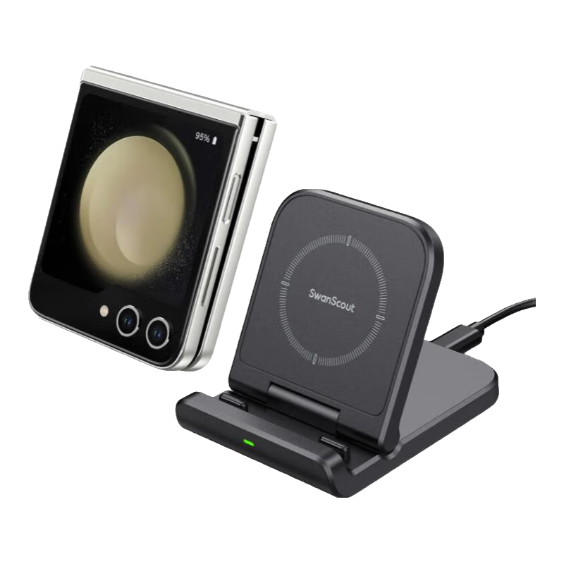  SwanScout 适用于多款折叠屏手机 无线充电器  单Type-C口 线充套装 黑色 20W