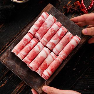 译蒙之味内蒙古草原新鲜肥牛卷原切牛肉卷涮火锅烤肉火锅食材真空包装 2斤肥牛卷【鲜嫩不膻】