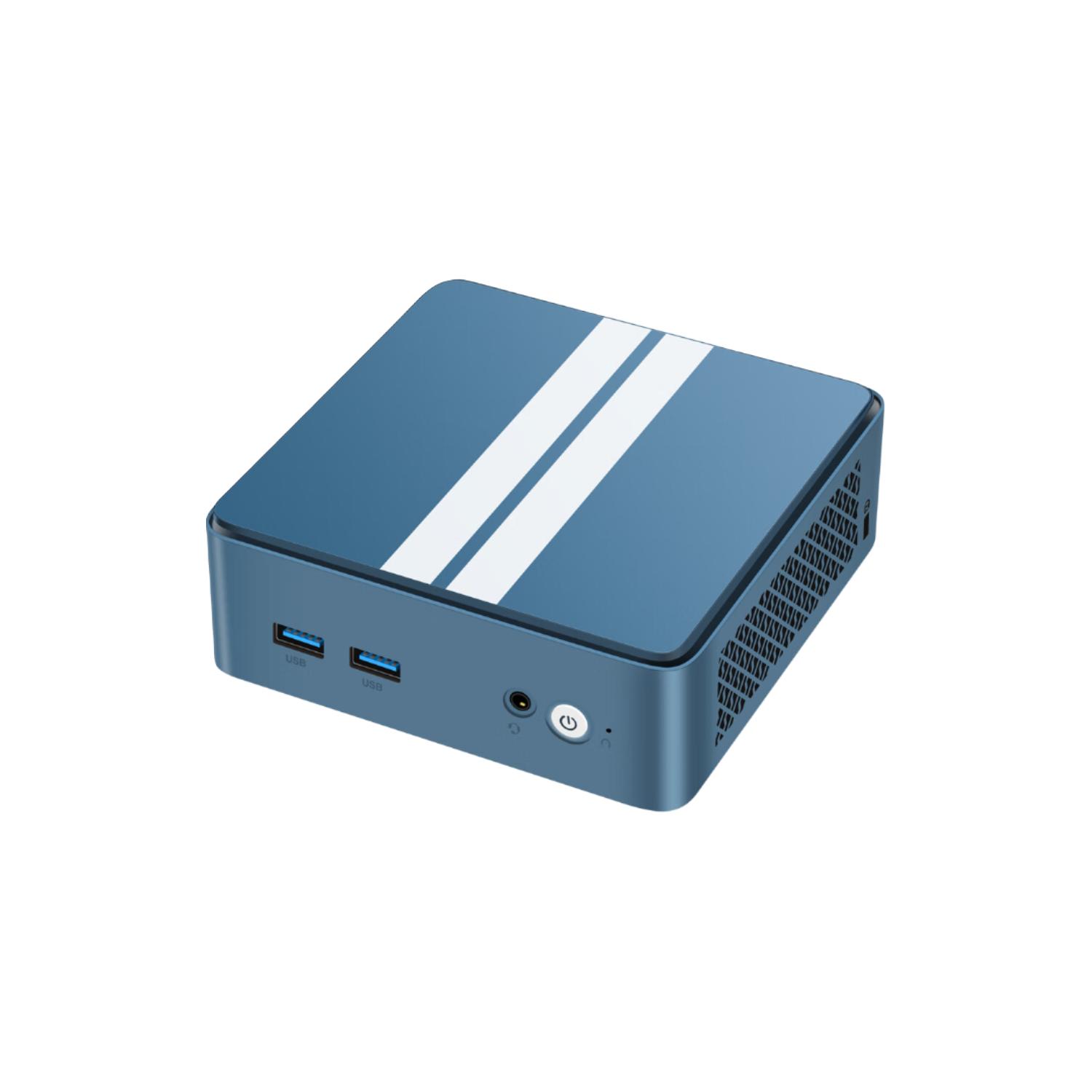 凌壹英特尔12代N100/N150/N97迷你主机四核WIFI6双2.5G网口NAS软路由miniPC 4K商务办公TYPE-C台式电脑 青春版 N150 D4【双硬盘位 单网千兆】星际蓝 【准系统+WIFI】（无内存硬盘）