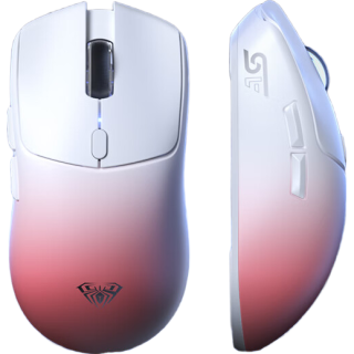 狼蛛 SC580SE 10000DPI 三模无线鼠标 白粉渐变