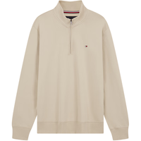 Tommy Hilfiger【半拉链立领】25秋冬男装经典绣标休闲运动服卫衣 米色ACI M （：135-150斤）