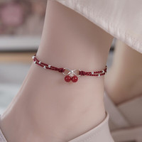 QUAMER 朱砂脚链女 红绳脚环 10101989306007