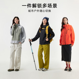 CAMEL骆驼户外软壳衣男女同款2025秋冬防风防水加绒保暖登山服夹克外套 落霞红,男女同款，A35CA6K278 XL