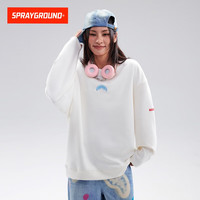 SPRAYGROUND 2025秋刺绣鲨鱼嘴长袖T恤男女简约宽松情侣款打底衫上衣 白色 2XL