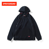 SPRAYGROUND 2025秋款鲨鱼嘴卫衣男女美式宇航领连帽上衣款拉链帽衫 藏青色 薄款 M