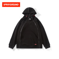 SPRAYGROUND 2025秋款鲨鱼嘴卫衣男女美式宇航领连帽上衣款拉链帽衫 黑色 薄款 M