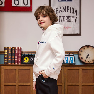 Champion男女童加绒连帽卫衣2025秋季休闲复古学院风儿童上衣外套
