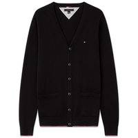 Tommy Hilfiger【宽松针织】秋冬男女商务休闲通勤V领慵懒风开衫外套毛衣