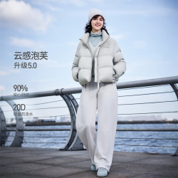 坦博尔 立领纯色女短款泡芙羽绒服 四色可选