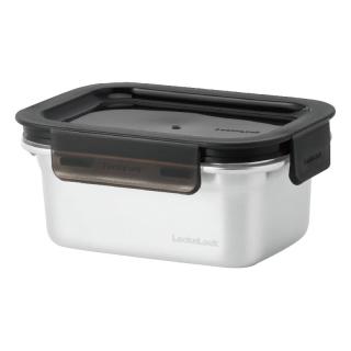 LOCK&LOCK 保鲜盒316不锈钢水果便当盒密封食品级冰箱外带盒长方形