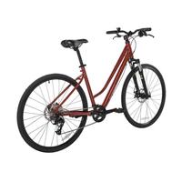 迪卡侬自行车RIVERSIDE500公路骑行9速休闲城市通勤单车铁锈红L-4984219