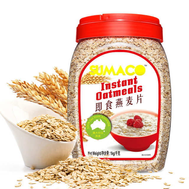 素玛哥 SUMACO 马来西亚进口即食燕麦片 1000g 罐装