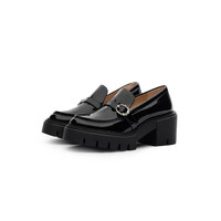 STUART WEITZMAN【新品】SW SOHO秋冬厚底水晶搭扣乐福鞋女鞋真皮牛皮革