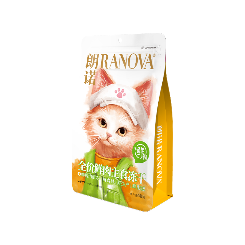 朗诺 小鲜肉主食冻干 鸭肉配方 100g 猫粮